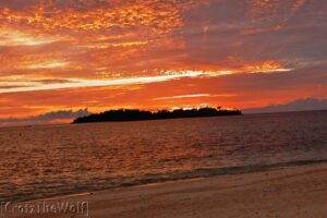 sunset in gangaa Island