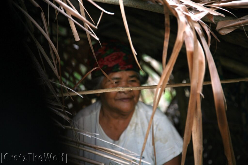 old woman in a philippine village